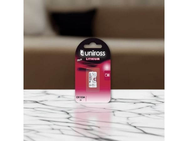 Uniross U1CR123A, Engangsbatteri, CR123A, Lithium, 3 V, 1 stykker, Flerfarget