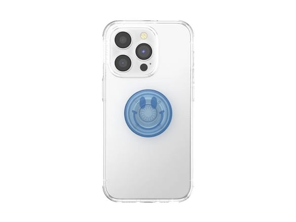 PopSockets 807080, Grepp, Blå, Happy Blues Translucent, Apple, iPhone 16 Pro Max, 1 styck