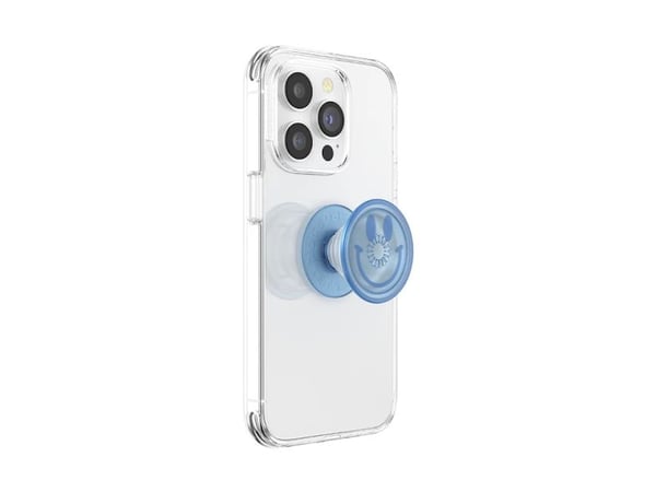 PopSockets 807080, Grepp, Blå, Happy Blues Translucent, Apple, iPhone 16 Pro Max, 1 styck