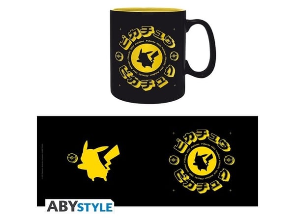 ABYstyle Pokémon, Single/enkelt, 0,46 l, Sort, Gult, Keramisk, Krus, Universell