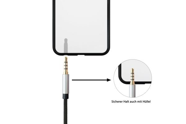 Python GC-M0236, 3.5mm, Hunkjønn, 3.5mm, Hankjønn, 0,5 m, Sort