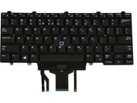Dell - Erstatningstastatur for bærbar PC - bakbelysning - US International - for Latitude E7450