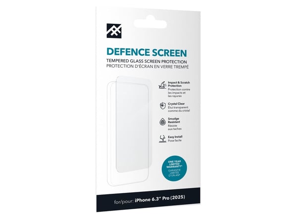 iFrogz Defence - Skärmskydd för mobiltelefon - glas - för Apple iPhone 17 Pro