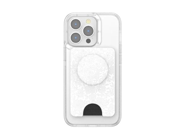 PopSockets 806927, Lommebok, Hvit, Blomstermønster, Apple, iPhone 17 Pro Max, 1 stykker