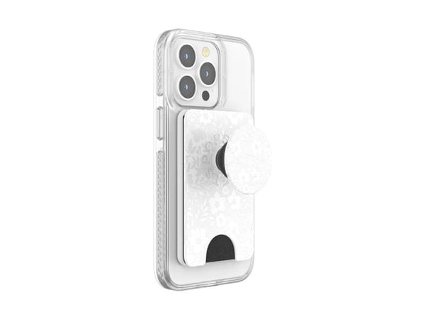 PopSockets 806927, Lommebok, Hvit, Blomstermønster, Apple, iPhone 17 Pro Max, 1 stykker