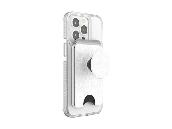 PopSockets 806927, Lommebok, Hvit, Blomstermønster, Apple, iPhone 17 Pro Max, 1 stykker