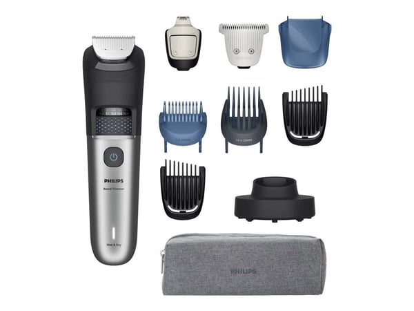Philips Beard Trimmer 7000 Series BT7670/15 Muotoile partasi karvankerääjän avulla, Öljyvapaa huolto, Akku, Itse teroittuva terä, Musta, Terästä