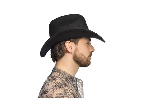 Cowboyhatt med sølv hjerter