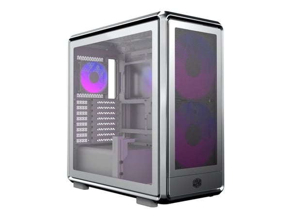Cooler Master MasterFrame 600 Mesh - MT - SSI CEB - sidepanel med vindu (herdet glass) (ATX) - sølv - USB/lyd