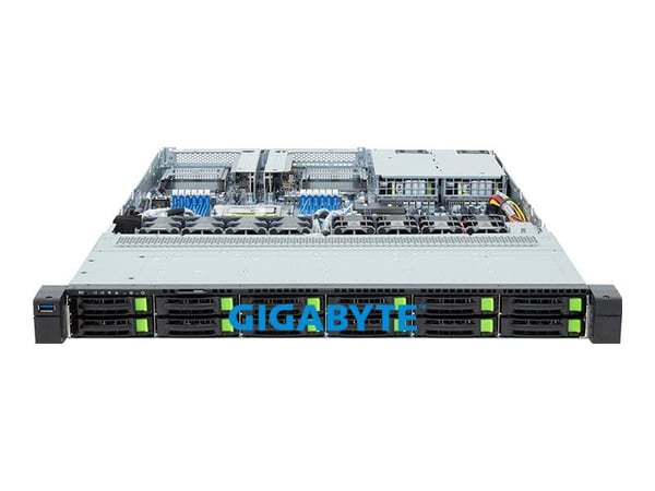 Gigabyte R163-Z35-AAH1 - Server - kan monteras i rack 1U - 1-vägs - ingen CPU - RAM 0 GB - SATA/SAS/NVMe - hot-swap 2.5" vik/vikar - ingen HDD - AS...