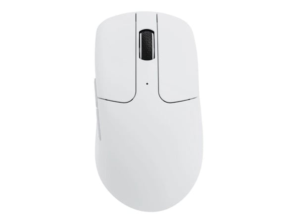 Keychron M2 - Mus - ergonomisk - optisk - 7 knapper - kablet, trådløs - 2.4 GHz, USB-C, Bluetooth 5.3 - USB trådløs mottaker - hvit