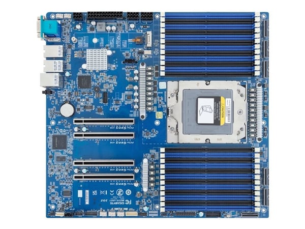 Gigabyte MZ33-AR1 - 3.X - hovedkort - utvidet ATX (E-ATX) - LGA6096 Socket - USB 3.2 Gen 1 - 2 x 10 Gigabit LAN - innbygd grafikk