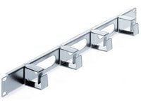Intellinet 19" Cable Management Panel, 1U, 4 short plastic rings, Grey - Rackkabelstyringspanel - grå, RAL 7035 - 1U - 19"