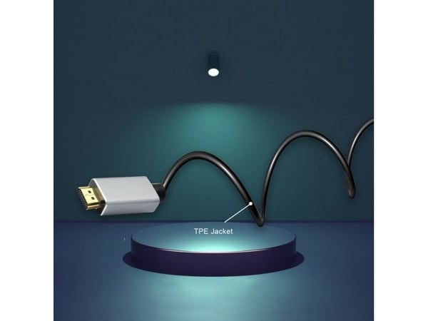 Helos liitäntäkaapeli, HDMI-pistoke/pistoke, PREMIUM 8K, 1.0m, musta