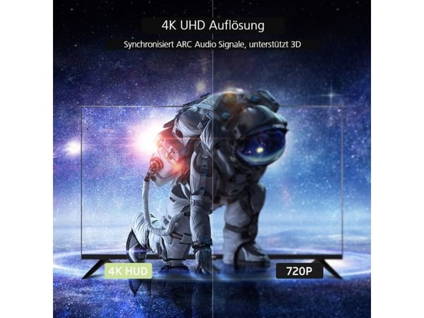 Helos tilkoblingskabel, HDMI hann/han, 4K, 7,5m, svart