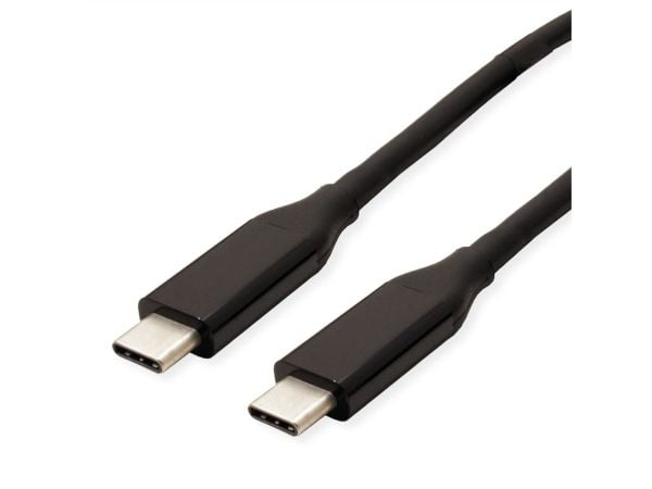VALUE 11.99.9080, 0,5 m, USB C, USB C, USB4 Gen 3x2, 40 Gbit/s, musta
