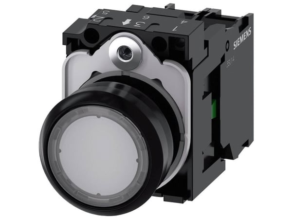 Siemens 3SU1102-0AB70-1BA0, Muovi, Musta, Läpikuultava, 320 V, 30 mm, 60,7 mm, 40 mm