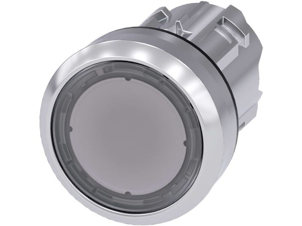 Siemens 3SU1050-0AB70-0AA0 Tryckknapp Frontring metall, högglans, kontrollvred platt Klar 1 st