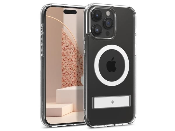 Caseology Capella Mag (Kickstand), Etui, Apple, iPhone 15 Pro, 15,5 cm (6.1"), Gjennomsiktig, Hvit