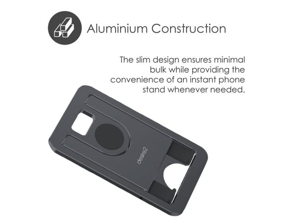 Desire2 D2PFOLDGY, Mobiltelefon/smarttelefon, Passiv holder, Bord, Svart