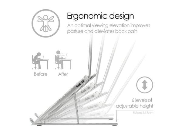 Desire2 D2XRISSI, PC-stativ, Sølv, Aluminium, 25,4 cm (10"), 39,6 cm (15.6")