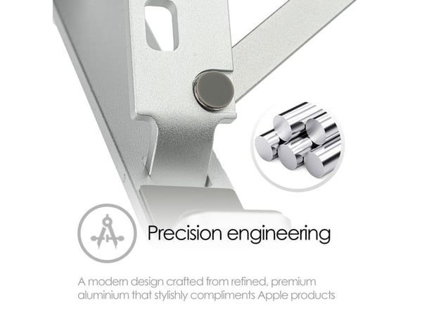Desire2 D2XRISSI, PC-stativ, Sølv, Aluminium, 25,4 cm (10"), 39,6 cm (15.6")