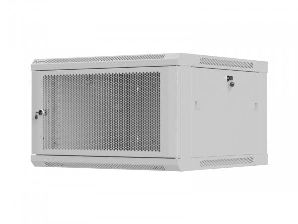 19" 6U 600X600 GRÅ LANBERG STANSEDØRINSTALLASJONSSTATIV (FLAT PAKKE)