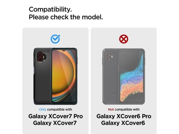 Spigen GLAS.tR Slim, Samsung, Galaxy XCover 7 Pro/7, Ripebestandig, Gjennomsiktig, 2 stykker