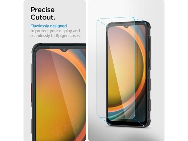 Spigen GLAS.tR Slim, Samsung, Galaxy XCover 7 Pro/7, Ripebestandig, Gjennomsiktig, 2 stykker