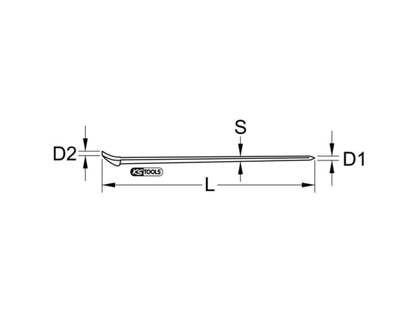 KS Tools 964.3217, Ruostumaton teräs, 1500 mm, 1 kpl