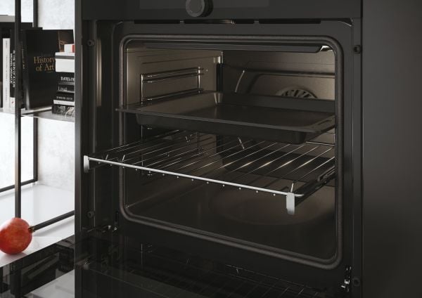 Haier I-Turn Series 2 HWO60SM2F3BH - Ovn - innebygd - fordypning - bredde: 56 cm - dybde: 56.1 cm - høyde: 59 cm - med selvrens - Klasse A+ - svart