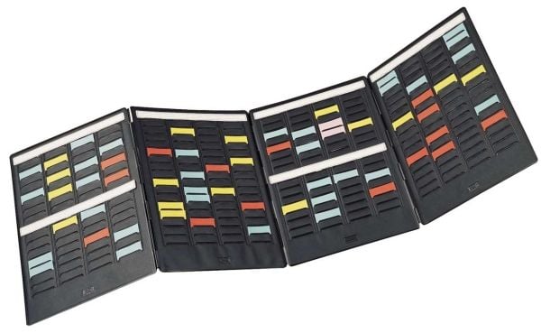 NOBO Mini-Planner-Kit (L)240 x (K)310 mm, PVC, musta Leporello taittuva - voidaan laajentaa lisälaajennuselementeillä (3084200)