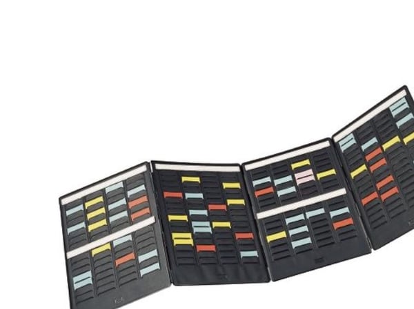 NOBO Mini-Planner-Kit (L)240 x (K)310 mm, PVC, musta Leporello taittuva - voidaan laajentaa lisälaajennuselementeillä (3084200)
