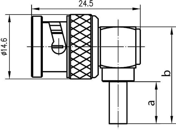 Telegärtner J01002A1356 BNC-kontakt Kontakt, vinklad 75 Ω 1 st