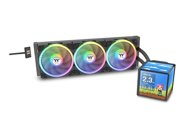 Thermaltake MINECUBE 360 Ultra ARGB Sync - Processorkylare - Elementstorlek: 360 mm - (för: LGA2066, LGA2011-3, LGA2011, LGA1700, LGA1200, LGA1156,...