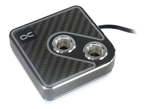 Alphacool Core 1 Aurora - Væskeklølt system CPU-vannblokk - (for: AM4, LGA1700, LGA1851, AM5) - forniklet kobbersokkel - karbon, svart