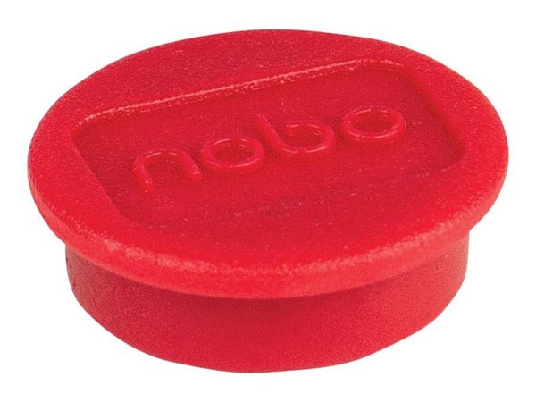 Nobo - Magnet - 2 cm diameter - rød (en pakke 8) - for P/N: 1900930, 1901043, 1902454, 1902455, Q18090MB, QB05442CD, QBPE1290, QBPE1812, QBPE9060