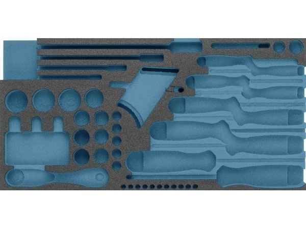 HAZET 163-356L, Vetolaatikkoyksikkö, Sininen, Harmaa, Vaahto, Saksa, 172 mm, 342 mm