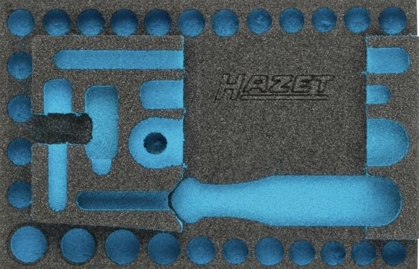 HAZET 163-339L Schaumstoffeinlage L x B 172 mm 114, Skuffemøbel, Blå, Grå, Skum, Tyskland, 342 mm, 519 mm