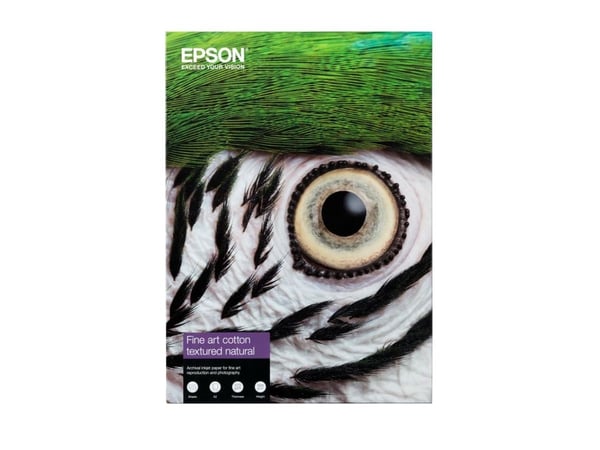 Epson Fine Art II - Bomull - strukturert matt - 515 mikroner - naturlig hvitt - A3 Plus (329 x 483 mm) - 300 g/m² - 25 ark klutepapir - for SureCol...