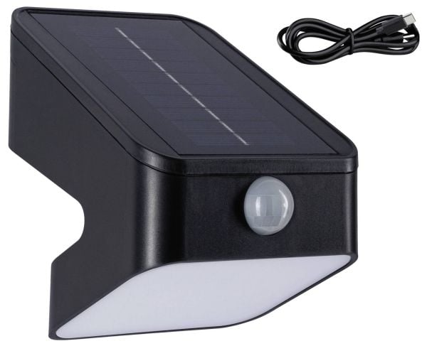 Paulmann 94608 Lesly Solar väggspot med rörelsesensor 5,5 W varmvit antracit
