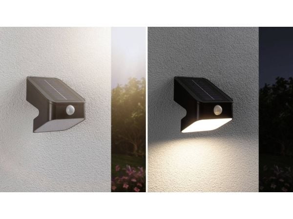 Paulmann 94608 Lesly Solar väggspot med rörelsesensor 5,5 W varmvit antracit
