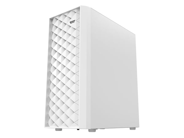 darkFlash DK351 WHITE, Midi Tower, PC, Valkoinen, ATX, ITX, mikro ATX, Metalli, Karkaistu lasi, Pelaaminen