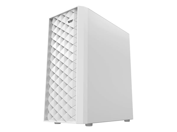 darkFlash DK351 WHITE, Midi Tower, PC, Valkoinen, ATX, ITX, mikro ATX, Metalli, Karkaistu lasi, Pelaaminen