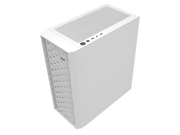 darkFlash DK351 WHITE, Midi Tower, PC, Valkoinen, ATX, ITX, mikro ATX, Metalli, Karkaistu lasi, Pelaaminen