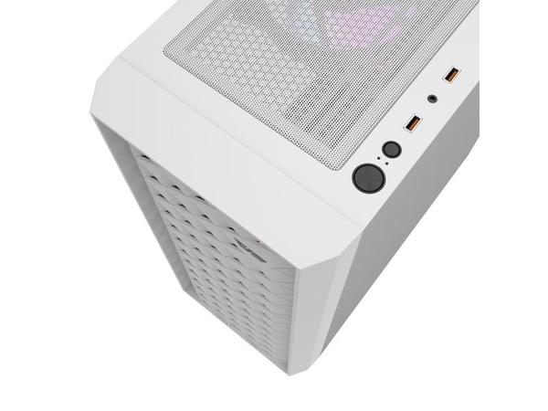 darkFlash DK351 WHITE, Midi Tower, PC, Valkoinen, ATX, ITX, mikro ATX, Metalli, Karkaistu lasi, Pelaaminen