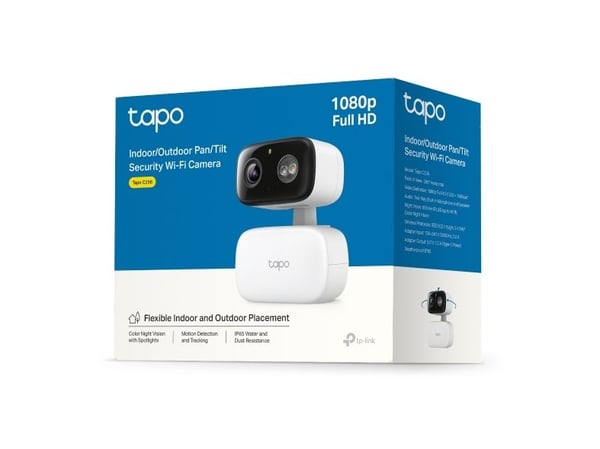 TP-Link Tapo C206, IP-sikkerhetskamera, Innendørs, Trådløs, Bord, Hvit, IP65