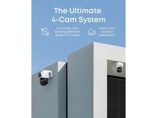 Eufy NVR Security System S4 Max, 8 kanaler, 3840 x 2160 piksler, 2 TB, 16 TB, Eufy, Sort, Grå, Hvit