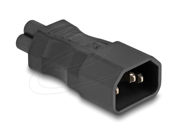 DeLOCK verkkovirtasovitin IEC 60320 - C14 - C5 pistorasiaan 2,5 A suora, Sort