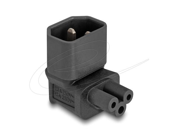 Delock - Strømadapter - IEC 60320 C14 til IEC 60320 C5 - 250 V - 2.5 A - 90° kontakt - svart